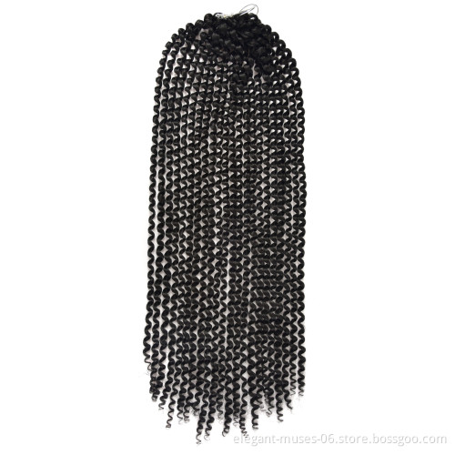 Wholesale Passion Twist Hair Freetress Water Wave Crochet Braids Twist Curly Crochet Hair Braiding Synthetic Hair